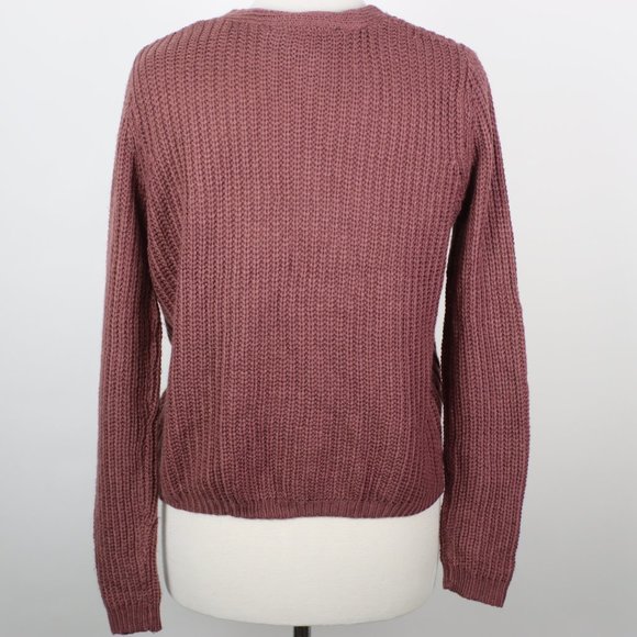 Polly & Esther Womens Medium Lace-Up Front Knit Sweater - Picture 2 of 5